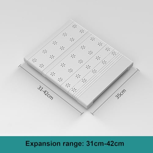 Expandable Closet Shelves Organizers, Heavy Duty Adjustable Wardrobe Tension Shelf Rod DIY Cabinet Holders Storage Rack Divider Separator for Kitchen Bathroom Bedroom Garage - color: Width 35cm, size: Length 31-42cm