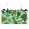 Bedside Caddy Hanging Bunk Bed Caddy Bed Organizer Hanging Pocket with 2 Hooks Bedside Storage Organizer Pocket Bag Holder Green Nature St Patrick Clovers - color: Green Nature St Patrick Clovers