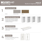 ClosetMaid Modular Storage Shelf Unit with 3 Shelves, White - color: White
