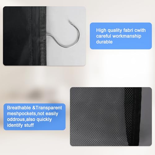 Legging Organizer for Closet Hanging, Hanging Legging Organizer, Legging Storage for Closet, Behind Door, Wardrobe, Clothes Storage, Hanger 20 Pockets Clothes Storage (Black) - color: 1pack-Black