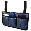 12.6×6.9in Sofa Armrest Organizer,Multifunctional Wheelchair Side Hanging Bag,Large Capacity Multiple Pockets Armrest Storage Pouch for Stroller Electric Wheelchair Walker Scooter (Army_Green)