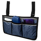 12.6×6.9in Sofa Armrest Organizer,Multifunctional Wheelchair Side Hanging Bag,Large Capacity Multiple Pockets Armrest Storage Pouch for Stroller Electric Wheelchair Walker Scooter (Army_Green)