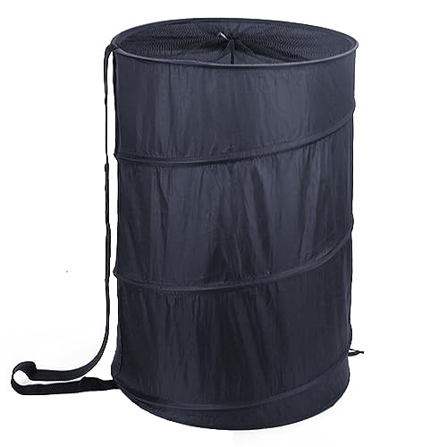 BATTOO Collapsible Laundry Baskets- Foldable Hamper for Laundry Extra Large Pop Up Laundry Hamper 107L with Long Straps Drawstring Clothes Hamper for Bathroom, Campout, Dorm or Travel Navy - color: Navy, size: 17.5"x27"