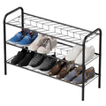 Shoe Rack,Long Shoe Organizer for Closet,Wide Shoe Storage for Entryway, 3 Tier Sturdy Metal Free Standing Shoe Shelf - size: 3-tier