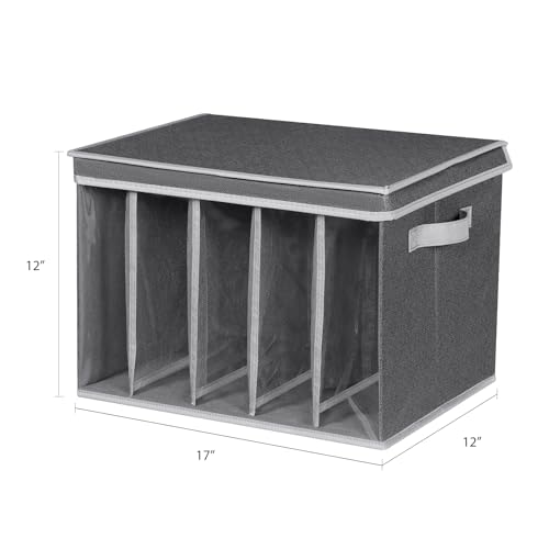 Zilink Upgraded Sweater Organizer for Shelf with Lids and Support Boards Clothes Organizer for Closet with 5 Grids Divider Sweater Storage Bins for Sweaters, Jeans, Pants, Black Pattern, 3 Pack - color: Black Pattern - For Sweater