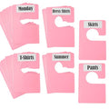 20 Pack White Clothing Rack Size Dividers Plus 45 Labels (1 Inch) and 18 Large Blank Labels, Large Rectangular Clothing Closet Dividers (Pink) - color: Pink, size: 20 PACK