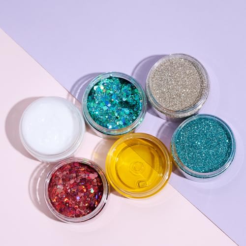 50 Pack 1 OZ Plastic Jars Round Clear Cosmetic Container with Clear Lids, Eternal Moment Slime Jars for Lotion, Cream, Ointments, Makeup, Eye shadow, Rhinestone, Samples, Pot, Travel Storage - color: Clear Lid, size: 1 Ounce