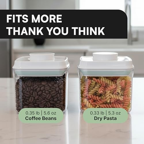 Bop Top Airtight Food Storage Containers with Lid 2 Cups / 16 oz | Kitchen Canister Sets | Air Tight Pantry Container | Pop Top Dry Food Storage Containers for Snacks, Sugar, Flour, Baking, Pasta - color: 16 oz