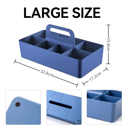 Bath caddy for baby, Bathroom Makeup organizer Countertop with Handle,Skincare Caddy for Vanity,Storage Box ,bathtub storage ,Bathroom Trays,Shower Caddies,Baby Bath Toy Organizer,Desktop storage - color: M1-Blue