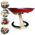 Trivae Pot Lid Holder – 4-in-1 Pot Lid Holder While Cooking, Pan Lid Holder, Trivet & Cake Stand – Versatile Kitchen Tool for Hot Pots, Serving & Display – Space-Saving, Heat-Resistant Stand - color: Golden Goddess