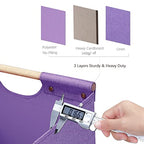 HOONEX Large Foldable Storage Bins, Linen Fabric, Pack of 2, Storage Baskets with Wooden Carry Handles and Sturdy Heavy Cardboard, for Home, Office, Car, Nursery, Purple - color: Purple