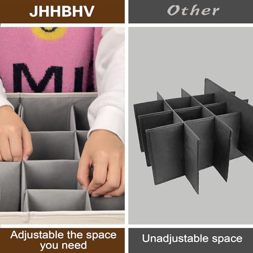 2 Pack Shoe Organizer for Closet, Adjustable Shoe Box Storage Containers, Large Foldable Shoe Bins with Clear Cover, Space Saving Shoes Holder with 4 Handles, Fits 16-32 Pairs, Beige - color: Beige and Grey, size: (2 Pack) 17"L x 17"W x 12 ½"H