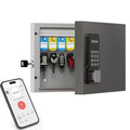 16 Key Lock Box Wall Mount, Smart Key Cabinet, use One Time Password,Fixed Code, Bluetooth, Wi-Fi Remote, Key Unlock, Security Lockbox Organizer for Valets, Hotel, Car, Office Key Management & Storage - size: 16 Key (Smart)
