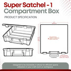 ArtBin 6955RK Super Satchel 1-Compartment Box, Art & Craft Organizer, 1-Pack, Translucent Blush - color: Blush, size: 1 Pack