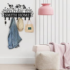 Personalized Key Holder for Wall - Custom Name Metal Wall Key Hanger - Welcome to My Home - Key Rack Holder Wall Mount for Living Room Bedroom Doorway Hallway, Unique Housewarming Gift - color: 06 Bird