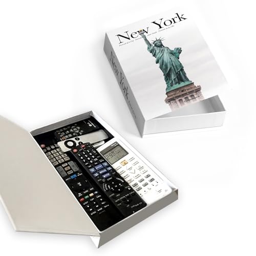 Decorative Storage Book Box – Hidden Storage for Remote Controls, Keys, and Small Items – Elegant Home Decor for Living Room, Bedroom, Coffee Table – Modern Style Faux Book Organizer (New york) - style: New york