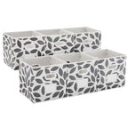 MAX Houser Fabric Storage Bins Cubes Baskets Containers with Dual Plastic Handles for Home Closet Bedroom Drawers Organizers, Flodable,Grey, Set of 6 - color: 21 grey