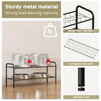Shoe Rack,Long Shoe Organizer for Closet,Wide Shoe Storage for Entryway, 2 Tier Sturdy Metal Free Standing Shoe Shelf - size: 2-tier