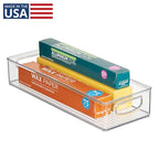 iDesign Slim Extra Long Clear Storage Bin, Narrow Stackable Organizer for Kitchen or Pantry - size: 16 x 6 x 3, style: Pack of 1