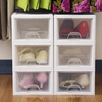 Sterilite 12-Pack 6 Quart Stacking Drawer, Clear Storage Closet Organizer, White Frame - Stackable Modular Plastic Drawers for Clothes, Accessories, Craft Supplies, Shoes or Linens - size: 6 Quart, style: 12 Pack