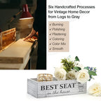 Rustic Farmhouse Bathroom Decor Box, Toilet Paper Basket with 2 Sides Signs, Gray-wash Your Hands - color: Gray-wash Your Hands