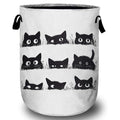Cute Black Cat Laundry Basket, Laundry Hamper Collapsible Oxford Cloth with Handle Clothes Toy Storage Bin for Bathroom Laundry Room Bedroom 15.7 X 20 Inch - color: Cute Black Cat