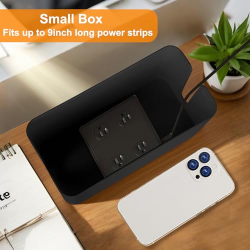 Mini Cable Management Cord Cover Wire Hider Box Concealer Organizer Protector System for Home Theater Entertainment Center Office School (Mini, Black) - color: Black