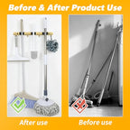 3 Racks and 4 Heavy Duty Hooks Mop and Broom Holder Wall Mount, Non-slip Organizer Storage Utility Tool Racks for Garage,Kitchen,Laundry Room,Garden. Gold - color: Gold