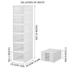 Foldable Shoe Rack,No Assembly Stackable Shoe Storage Box with Doors,Free Standing Plastic Space Saving Shoe Cabinet Bins Dustproof,Folding Shoe Box Organizers (6 Tier-6 Pairs White) - size: 6 Tier-6 Pairs White