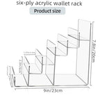 Acrylic Wallet Display Stand Purse Handbag Organizer, Clear Jewelry Riser Display Stand Purse Display Rack, Acrylic Display Shelf for Cosmetic Perfume Jewelry Sunglasses Handbag (6 Tier) - size: 1PCS-6 Tier