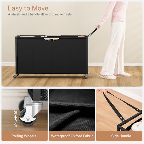 Laundry Sorter, Rolling Laundry Hamper with 4 Section Pull-Out Bags, 300L Large Laundry Basket Organizer with 3 Drawers, Laundry Hamper with Wheels for Laundry Room Organization, Bathroom, Bedroom - size: 300 L