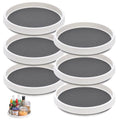 Set of 6, 10 Inch Non-Skid Lazy Susan Turntable, Lazy Susan Organizer for Cabinet, Pantry Organization, Kitchen Storage, Bathroom Sink Cabinet, Refrigerator, Countertop, Spice Rack (6 Pack 10 in) - size: Grey 10 In 6 Pack