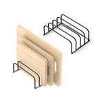 KORRTFID Cutting Board Storage Rack, Compact Cutting Board Organizer, Chopping Board Storage Stand Rack, Bakeware & Cookie Pan Sheets Organizer (2PCS 1.0 Inch) - size: 2PCS 1.0 Inch Width Slots