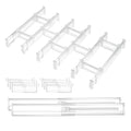 Vtopmart 2.36” Drawer Dividers with Expandable Inserts, 12.8"-22.3" Adjustable Kitchen Drawer Organizer, Clear Plastic Organizer Separator for Flatware, Utensil, Cutlery, 8 Dividers with 14 Inserts - size: Short-2.36" with Inserts