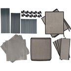 Juvale 4-Tier Dresser for Bedroom - 16.5 in x 13 in x 33 in, Light Gray Fabric, 4 Drawers - Narrow Closet Storage Drawers & Organizer - Steel Frame & Easy Assembly - color: Light Gray