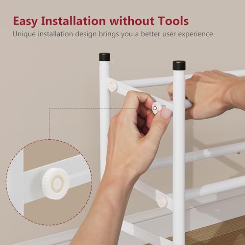 Tajsoon Expandable Shoe Rack for Closet 2 Tier, 28“-41“ Adjustable & Stackable Shoe Shelf Storage, Metal Shoe Rack Organizer for Front Door Entrance, Closet, Garage, Entryway, White - color: White, size: 2 Tier