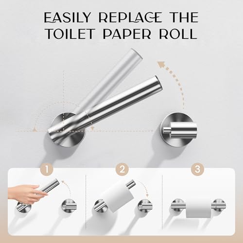 Day Moon™ - Toilet Paper Holder - Modern Roll Holder for Bathroom - 1 Pack - Wall Mount - Classic, Polished Chrome - color: Polished Chrome, size: Classic 1 Pack