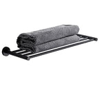 20 Inch Bathroom Towel Rack, Hotel Style Towel Racks for Bathroom Wall Mounted, Modern Towel Bar Rack, 2-Tier Towel Shelves, Black - color: Black, size: 20 Inches