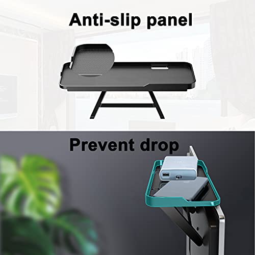 TETVIK TV Screen Top Shelf Monitor Shelf Adjustable Computer Screen for Office Desk, Cellphone Stand, Media Box, Game Console, Router 11.8 x4.7 inch TV Tray Stand Mount Storage Organizer Bracket