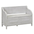 Knocbel Rustic Entry Storage Bench with Hidden Compartments and Removable Cushion, Wooden Entryway Hallway Foyer Shoe Bench Bedroom End of Bed Bench, 250lbs Weight Capacity (Gray Wash) - color: Gray Wash