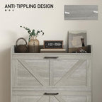 HOMCOM Shoe Storage Cabinet with 2 Flip Drawers, Legs, Farmhouse Freestanding Narrow Shoe Cabinet, Slim Hidden Rack Organizer for Entryway, Hallway, Light Gray Wood Grain - color: Light Gray