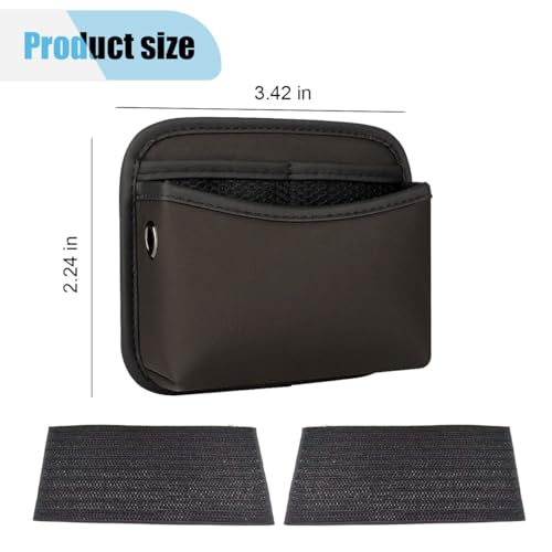 Car Seat Side Storage Pocket, Leather Car Side Pocket Organizer, Auto Console Organizer Bag for Door, Window, Universal Car Organizer Accessories for Phone, Keys, Cards, Sunglass (Brown) - color: Brown