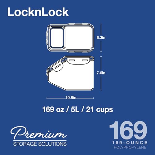 Lock & Lock Storage Bins Food Storage Container with Flip-top lids (Large) - size: Large