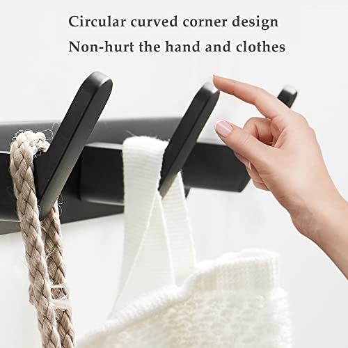 ULIBERMAGNET Magnetic Coat Hooks,Heavy Duty Magnetic Key Rack,Strong Rubber Magnetic Hanger for Refrigerator,Metal Cabinet,Door,Hanging Coat, Towel, Bag, Scarf, Helmet(Matte Black/3 Hooks) - color: Black, size: 3 Hooks Magnetic Rack