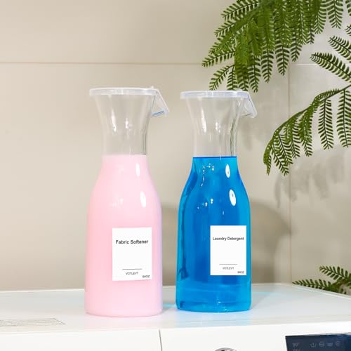 40 OZ Liquid Laundry Detergent Dispenser, Laundry Soap Dispenser, Fabric Softener Dispenser, Liquid Laundry Detergent Holder Container Organizer, Laundry Room Organization and Storage, 2 Pack - color: 2pack