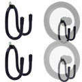 2 Pack Pot Lid Organizer Rack, Black Pot Lids Holder for Cabinet Door/Wall, No Drilling Adhesive Wall/Door Mounted Rustproof Pot and Pan Cover for Kitchen Storage, Pot lid no falls off.