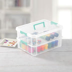 STERILITE Convenient Home 2-Tier Layer Stack Carry Storage Box, Clear 12-Pack 12 X 1 - size: 12 Pack