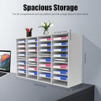 Literature Organizer 36 Compartment Office Mailbox Classroom Mailbox Organizer Wooden Mailbox Sorter Particle Board with Adjustable Shelves for Home Office and Classroom