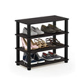 Furinno Turn-S-Tube 4-Tier Shoe Rack, Espresso/Black - color: Espresso/Black, size: 4-Tier (23.6"W)