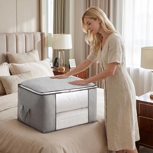 100L Extra Storage Bags with Zipper and Handles, Moving Boxes & Storage Bins Alternative, Packing Supplies, Moving Supplies for Dorm Room Essentials (24x16x14 IN) - size: 1 Pack-100L Storage Bags